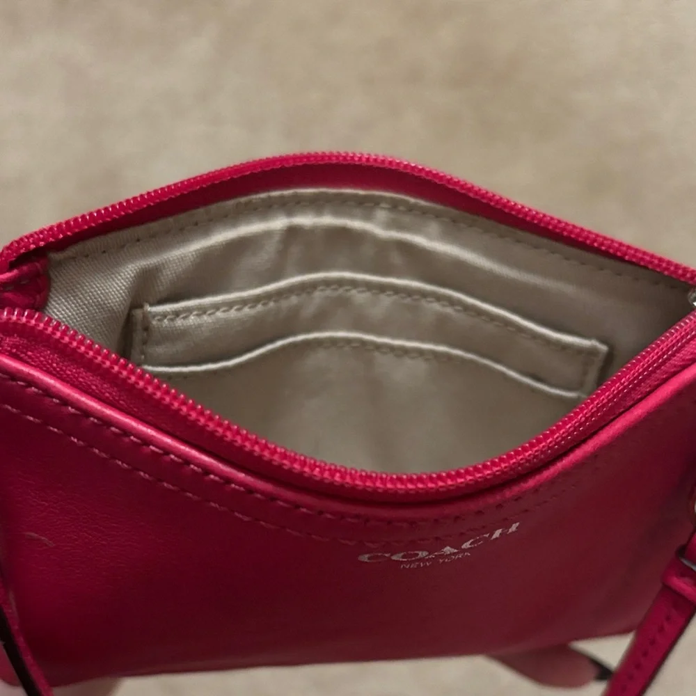 Coach Hot Pink Leather Wristlet